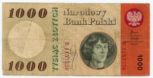 1 000 zlotys 1965 - série B