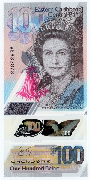 Caribbean, $100 2019, Polymer