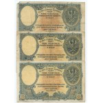 100 złotych 1919, S.A., S.B. oraz S.C., zestaw 6 sztuk banknotów