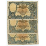 100 zloty 1919, series S.A., and S.B., set of 6 banknotes