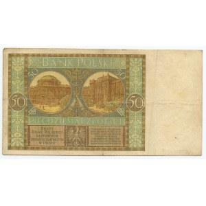 50 zlotys 1929, série B.B., variété plus rare