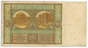 50 zlotys 1929, série B.B., variété plus rare