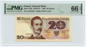 20 or 1982, Romuald Traugutt, série A, PMG 66 EPQ
