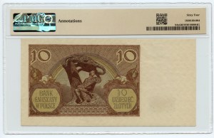 10 zloty 1940, série L, faux - annotations dans la marge L.Dz 2659 Eksp./48, ILLUSTRATED dans le catalogue LUCOW
