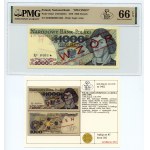 1.000 złotych 1979, seria BM 0000000, No 0403, WZÓR/SPECIMEN, Ilustrowany w katalogu Kolekcji LUCOW