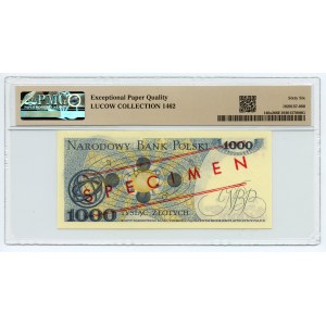 1.000 złotych 1979, seria BM 0000000, No 0403, WZÓR/SPECIMEN, Ilustrowany w katalogu Kolekcji LUCOW