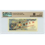1.000 złotych 1979, seria BM 0000000, No 0403, WZÓR/SPECIMEN, Ilustrowany w katalogu Kolekcji LUCOW