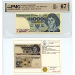 1.000 złotych 1975 seria H, PMG 67 EPQ, banknot z Kolekcji Lucow
