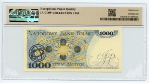 1,000 zloty 1975 series H, PMG 67 EPQ, bill from the Lucow Collection