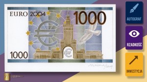 1.000 €, EURO 2004 z autografem Andrzeja Heidricha - WYDRUK projektu