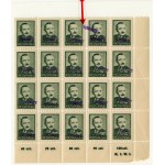 Stamp set - Boleslaw Bierut 18 zloty 1948 - inverted "pennies"