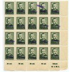 Stamp set - Boleslaw Bierut 18 zloty 1948 - inverted "pennies"
