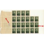 Stamp set - Boleslaw Bierut 1948 - "penny" on blank + 3x "blank" stamps