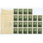 Stamp set - Boleslaw Bierut 1948 - "penny" on blank + 3x "blank" stamps