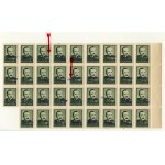 Stamp set - Boleslaw Bierut 18 zl 1948 - double stamp "groszy" + "y"