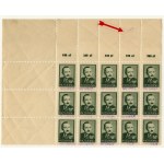 Set of stamps - Boleslaw Bierut 18 zlotys 1948 - additional "penny" stamp