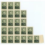 Stamp set - Boleslaw Bierut 18 zlotys 1948 - PPF stamp on the back