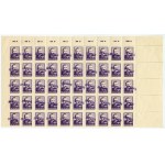 Sheet of stamps - Boleslaw Bierut 10 zloty 1948 - 100 pieces in 2 parts