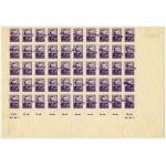 Sheet of stamps - Boleslaw Bierut 10 zloty 1948 - 100 pieces in 2 parts