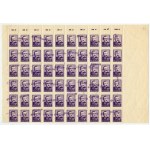 Stamp set - Boleslaw Bierut 10 zloty 1948 - double stamps "groszy" + blank, PPF stamp on the back