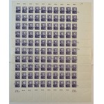 Sheet of stamps - Boleslaw Bierut 10 zloty 1948 - 100 pieces