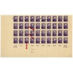 Stamp set - Boleslaw Bierut 10 zloty 1948 - no "groszy" stamp + PPF stamp on the back