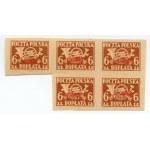 Set of stamps - Polish Post Office surcharge 6 zloty 1946 - type 28