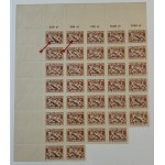 Set of stamps - Polish Post Office surcharge 25 zloty 1946