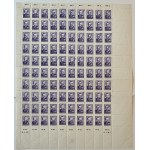 Sheet of stamps - Boleslaw Bierut 10 zloty 1948 - 100 pieces