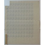 Sheet of stamps - Boleslaw Bierut 10 zloty 1948 - PPF stamp on the back - 99 pieces