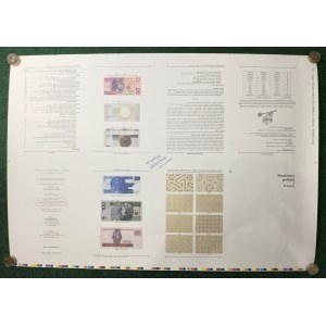 UNIKAT - Sheet - Proof print of the catalog of Polish banknotes - collector's version autographed by Czesław Miłczak
