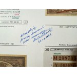 UNIKAT - Arkusz - Wydruk próbny katalogu banknotów polskich - wersja kolekcjonerska z autografem Czesława Miłczaka