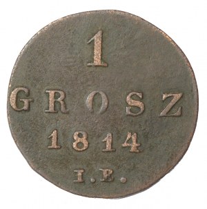 Ducato di Varsavia, 1 Grosz 1814 IB