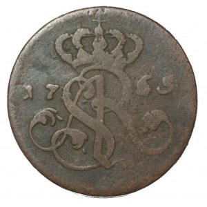 Poniatowski, Grosz 1765 - inicjały V-G