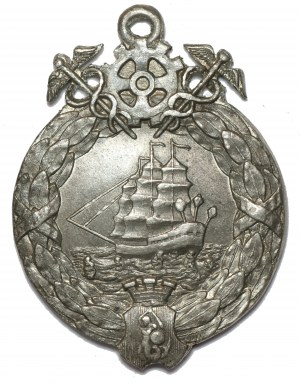 Varsovie, insigne du 25e anniversaire de la Société d'aide mutuelle des employés du commerce et de l'industrie de Varsovie 1909