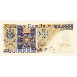 REPLIKA 5.000.000 złotych 1995, Józef Piłsudski, seria CM(Czesław Miłczak)