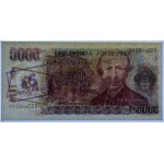 ARGENTINA, 5,000 pesos (1984-1985), autograph of designer Czeslaw Slania on obverse
