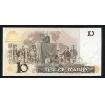 BRAZIL, 10 cruzados 1986, autograph of designer Czeslaw Slania on obverse