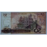 BRAZIL, 50 cruzados 1986, designer's autograph ONLY name of Czeslaw Slania on reverse side