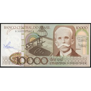 BRAZIL - 10,000 cruzeiros ND (1986) - autograph of designer Czeslaw Slania on the obverse