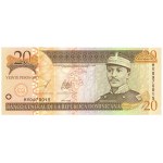 DOMINIKANA, 20 pesos 2003, autograph of designer Czeslaw Slania on the reverse side