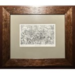 Czeslaw Slania, Battle of Grunwald, Steel engraving with designer