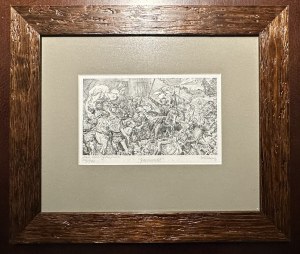Czeslaw Slania, Battle of Grunwald, Steel engraving with designer's autograph