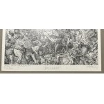 Czeslaw Slania, Battle of Grunwald, Steel engraving with designer's autograph