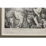 Czeslaw Slania, Battle of Grunwald, Steel engraving with designer's autograph