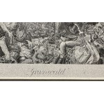 Czeslaw Slania, Battle of Grunwald, Steel engraving with designer's autograph