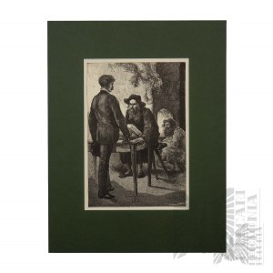 Elwiro ANDRIOLLI (1836-1893) - Drzeworyt z cyklu Meir Ezofowicz, 1888