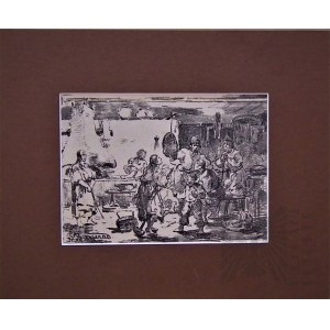 Seweryn BIESZCZAD (1852-1923), Scena wiejska, 1881