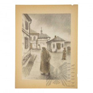 Zdzisław CZERMAŃSKI (1900 - 1970) - Lithograph from 1936 from the series Pilsudski in Siberia.