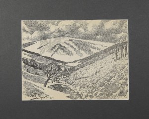 Julian FAŁAT (1853-1929), Klimczok as seen from Bystra, 1928